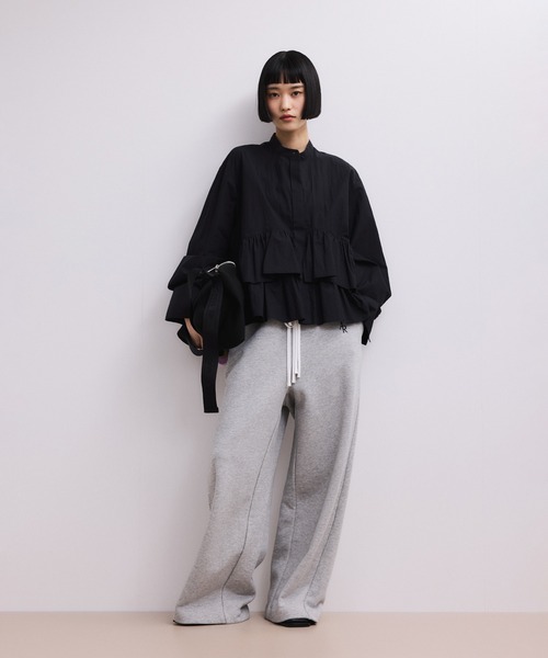 ADAM ET ROPE'（アダムエロペ）の「【WEB限定】フリルブラウス（シャツ/ブラウス・レディース・ホワイト/サックスブルー/ブラック・FREE）」の7枚目の写真