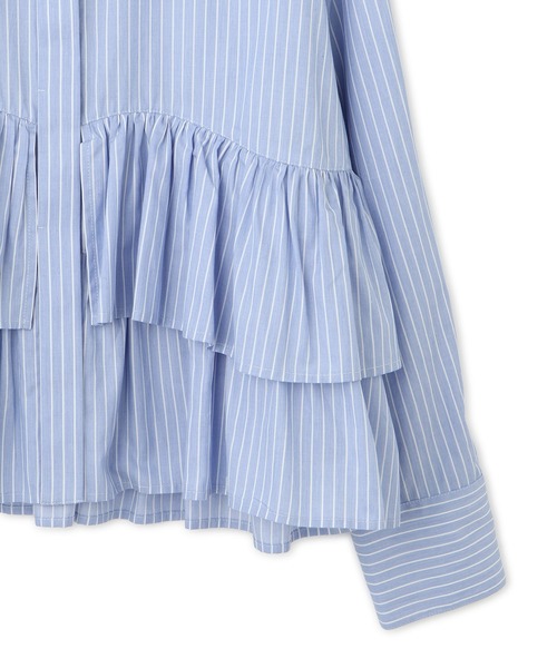 ADAM ET ROPE'（アダムエロペ）の「【WEB限定】フリルブラウス（シャツ/ブラウス・レディース・ホワイト/サックスブルー/ブラック・FREE）」の21枚目の写真