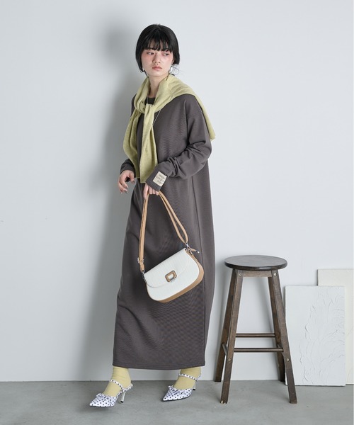 THE YOn(ザヨン)の「コットン裏毛バックオープンワンピース(ワンピース・レディース・グレー/チャコールグレー/クリーム/ピンク・FREE)」の1枚目の写真