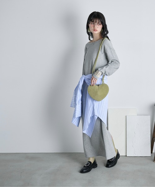THE YOn(ザヨン)の「コットン裏毛バックオープンワンピース(ワンピース・レディース・グレー/チャコールグレー/クリーム/ピンク・FREE)」の6枚目の写真