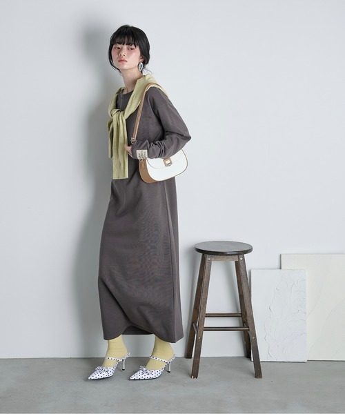 THE YOn(ザヨン)の「コットン裏毛バックオープンワンピース(ワンピース・レディース・グレー/チャコールグレー/クリーム/ピンク・FREE)」の21枚目の写真