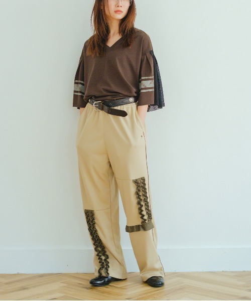 ♡激レア即完売！ 160 L♡2026SS ゴートゥーハリウッド ペイントパンツ セール】Jersey Switched Design Pants（その他パンツ）｜GO TO