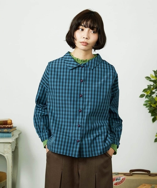 Jocomomola(ホコモモラ)の「ベアスムース レース切り替えカットソー(Tシャツ/カットソー・レディース・ブルー/アイボリー/グリーン/ライトピンク・40)」の9枚目の写真