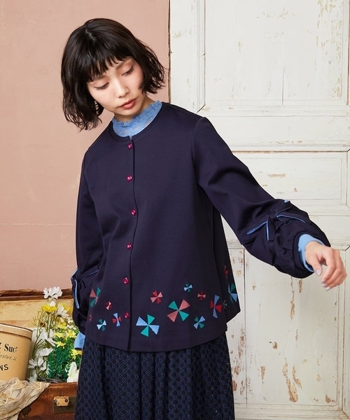 Jocomomola(ホコモモラ)の「ベアスムース レース切り替えカットソー(Tシャツ/カットソー・レディース・ブルー/アイボリー/グリーン/ライトピンク・40)」の16枚目の写真