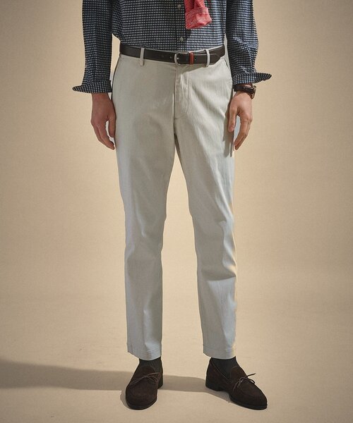TAKEO KIKUCHI(タケオキクチ)の「【ON/OFF兼用】サイドゴアウエスト オールシーズン ストレートパンツ(スラックス・メンズ・グレー/ライトベージュ/ネイビー・01/02/03/04)」の20枚目の写真