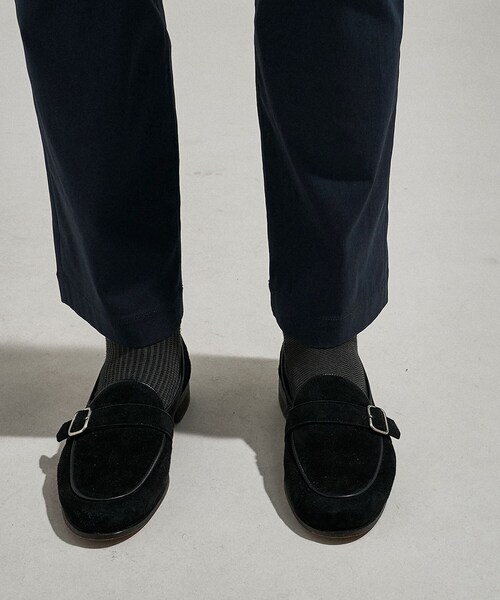 TAKEO KIKUCHI(タケオキクチ)の「【ON/OFF兼用】サイドゴアウエスト オールシーズン ストレートパンツ(スラックス・メンズ・グレー/ライトベージュ/ネイビー・01/02/03/04)」の5枚目の写真