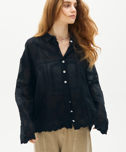 full/fill.(フルフィル)の「natural embroidery shirt / ナチュラル刺繍シャツ(シャツ/ブラウス・レディース・ナチュラル/ブラック・FREE)」の20枚目の写真