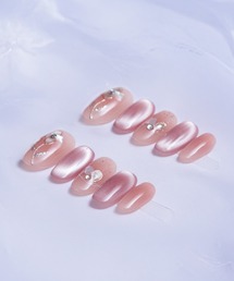 KONVINI（コンビニ）の「【not a nail】水光マグネットデザインロングネイルチップ（ネイルシール/ネイルチップ）」