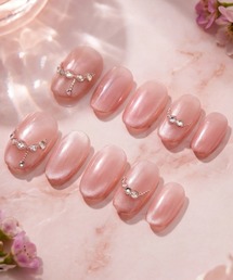 KONVINI（コンビニ）の「【not a nail】水光マグネットデザインロングネイルチップ（ネイルシール/ネイルチップ）」