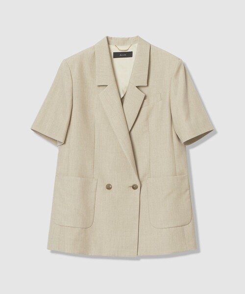 allureville(アルアバイル)の「ハーフスリーブジャケット(テーラードジャケット・レディース・キャメル/ベージュ・1/2)」の21枚目の写真