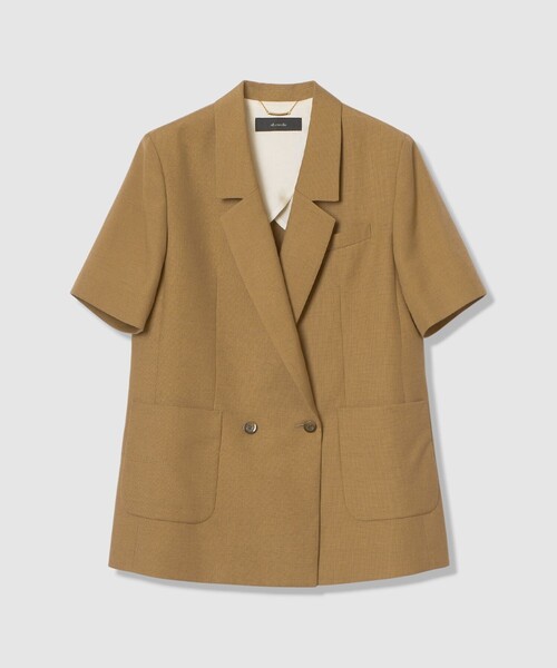 allureville(アルアバイル)の「ハーフスリーブジャケット(テーラードジャケット・レディース・キャメル/ベージュ・1/2)」の13枚目の写真