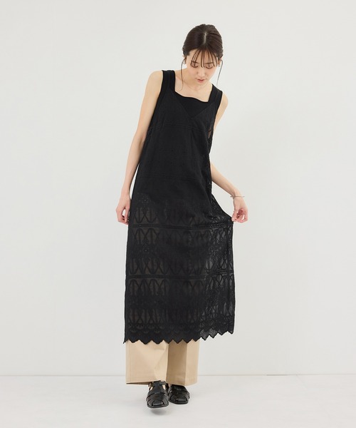 ROPE' PICNIC（ロペピクニック）の「レースキャミワンピース（ワンピース・レディース・オフホワイト/ブラック・FREE）」の11枚目の写真