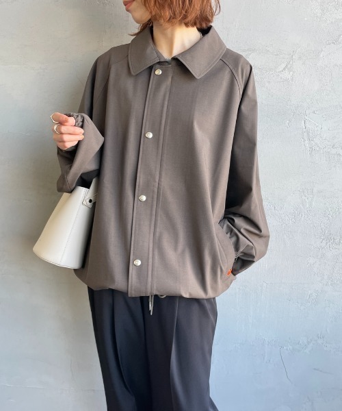 UNIVERSAL OVERALL（ユニバーサルオーバーオール）の「[UNIVERSAL OVERALL/ユニバーサルオーバーオール] 別注 コーチジャケット（その他アウター・レディース・ライトグレー/ブラック/グレイッシュベージュ・L/M）」の18枚目の写真