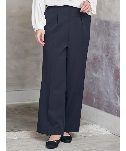 Re-J&SUPURE(リジェイアンドスプル)の「【大きいサイズ】【マルチストレッチ】ストレートパンツ(セットアップ可)(スラックス・レディース・ライトグレー/ネイビー/ブラック・XX-LARGE/XXX-LARGE/XXXX-LARGE)」の3枚目の写真