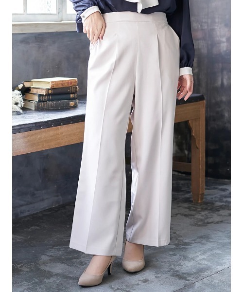 Re-J&SUPURE(リジェイアンドスプル)の「【大きいサイズ】【マルチストレッチ】ストレートパンツ(セットアップ可)(スラックス・レディース・ライトグレー/ネイビー/ブラック・XX-LARGE/XXX-LARGE/XXXX-LARGE)」の4枚目の写真