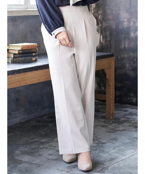 Re-J&SUPURE(リジェイアンドスプル)の「【大きいサイズ】【マルチストレッチ】ストレートパンツ(セットアップ可)(スラックス・レディース・ライトグレー/ネイビー/ブラック・XX-LARGE/XXX-LARGE/XXXX-LARGE)」の5枚目の写真