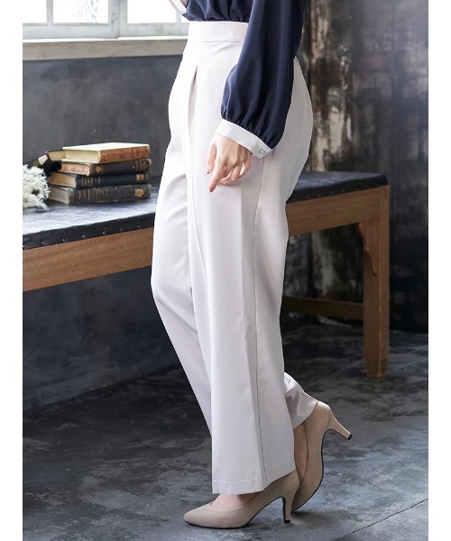 Re-J&SUPURE(リジェイアンドスプル)の「【大きいサイズ】【マルチストレッチ】ストレートパンツ(セットアップ可)(スラックス・レディース・ライトグレー/ネイビー/ブラック・XX-LARGE/XXX-LARGE/XXXX-LARGE)」の6枚目の写真
