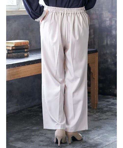 Re-J&SUPURE(リジェイアンドスプル)の「【大きいサイズ】【マルチストレッチ】ストレートパンツ(セットアップ可)(スラックス・レディース・ライトグレー/ネイビー/ブラック・XX-LARGE/XXX-LARGE/XXXX-LARGE)」の7枚目の写真