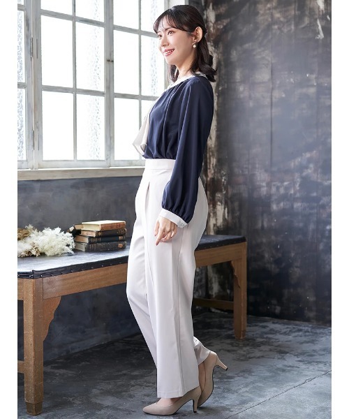 Re-J&SUPURE(リジェイアンドスプル)の「【大きいサイズ】【マルチストレッチ】ストレートパンツ(セットアップ可)(スラックス・レディース・ライトグレー/ネイビー/ブラック・XX-LARGE/XXX-LARGE/XXXX-LARGE)」の11枚目の写真