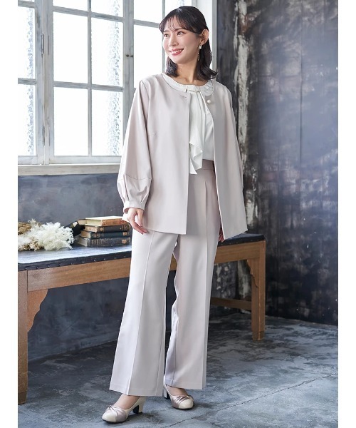 Re-J&SUPURE(リジェイアンドスプル)の「【大きいサイズ】【マルチストレッチ】ストレートパンツ(セットアップ可)(スラックス・レディース・ライトグレー/ネイビー/ブラック・XX-LARGE/XXX-LARGE/XXXX-LARGE)」の16枚目の写真