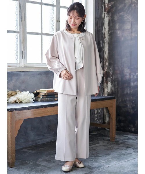Re-J&SUPURE(リジェイアンドスプル)の「【大きいサイズ】【マルチストレッチ】ストレートパンツ(セットアップ可)(スラックス・レディース・ライトグレー/ネイビー/ブラック・XX-LARGE/XXX-LARGE/XXXX-LARGE)」の17枚目の写真