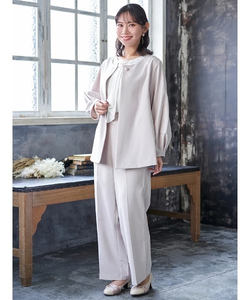 Re-J&SUPURE(リジェイアンドスプル)の「【大きいサイズ】【マルチストレッチ】ストレートパンツ(セットアップ可)(スラックス・レディース・ライトグレー/ネイビー/ブラック・XX-LARGE/XXX-LARGE/XXXX-LARGE)」の19枚目の写真