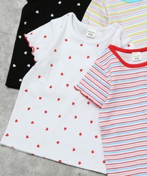 SUNDAYS SUN | 【綿97%/メロウ】選べる4柄 テレコリブ総柄半袖Tシャツ(Tシャツ/カットソー)