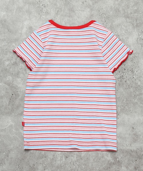 SUNDAYS SUN(サンデイズ サン)の「【綿97%/メロウ】選べる4柄 テレコリブ総柄半袖Tシャツ(Tシャツ/カットソー・キッズ・レッド/ターコイズブルー/アイボリー/ブラック・100/90/130/110/120)」の5枚目の写真