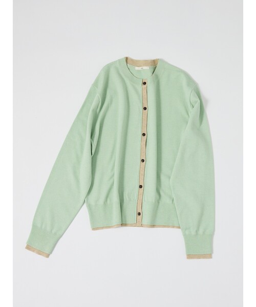 collex（コレックス）の「バイカラーコンパクトカーディガン（カーディガン/ボレロ・レディース・ライム/ネイビー/オレンジ系その他/ブルー・フリー）」の5枚目の写真