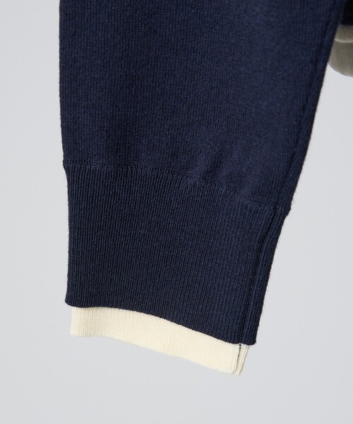 collex（コレックス）の「バイカラーコンパクトカーディガン（カーディガン/ボレロ・レディース・ライム/ネイビー/オレンジ系その他/ブルー・フリー）」の11枚目の写真