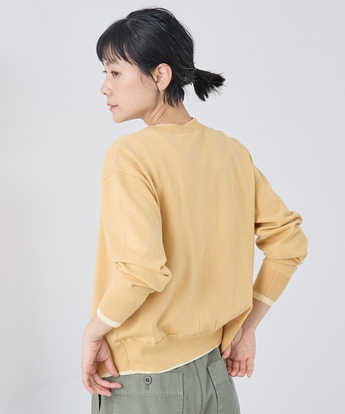 collex（コレックス）の「バイカラーコンパクトカーディガン（カーディガン/ボレロ・レディース・ライム/ネイビー/オレンジ系その他/ブルー・フリー）」の16枚目の写真