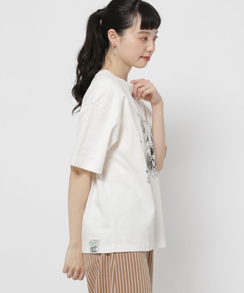 niko and...（ニコアンド）の「ドローイングBIGDOG Tシャツ（Tシャツ/カットソー・レディース・サックスブルー/チャコール/グレー/オフホワイト・LARGE/MEDIUM）」の22枚目の写真