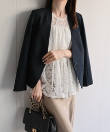 sakishimatokyo | 【3サイズ展開】シングルブレスト ノーカラージャケット(ノーカラージャケット)