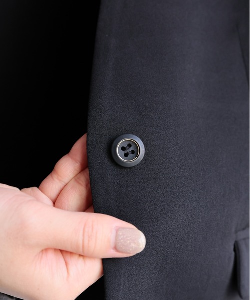 sakishimatokyo（サキシマトーキョー）の「【3サイズ展開】シングルブレスト ノーカラージャケット（ノーカラージャケット・レディース・ネイビー/ライトベージュ/ブラック・SMALL/LARGE/MEDIUM）」の10枚目の写真