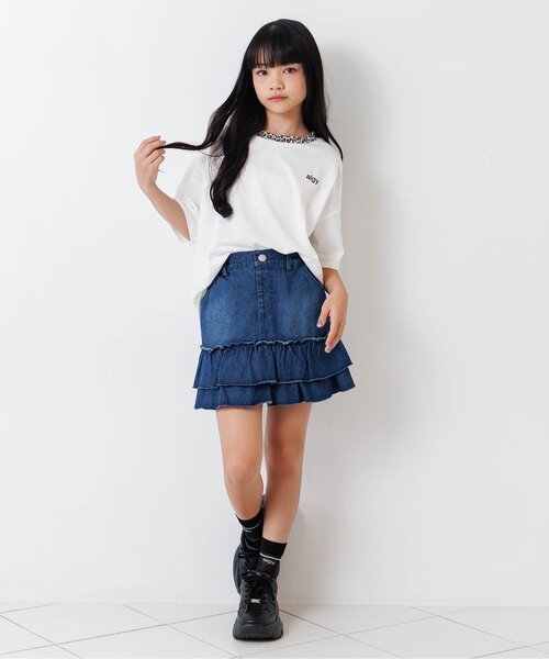 algy（アルジー）の「ラインシアークルーソックス（ソックス/靴下・キッズ・ブラック/サックスブルー/オフホワイト・21/24）」の4枚目の写真