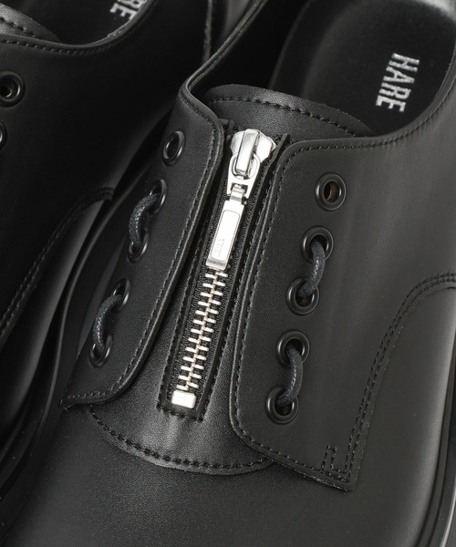 HARE（ハレ）の「ラギットソールZIPシューズ(HARE)（ドレスシューズ・メンズ・ブラック・LARGE/MEDIUM）」の7枚目の写真