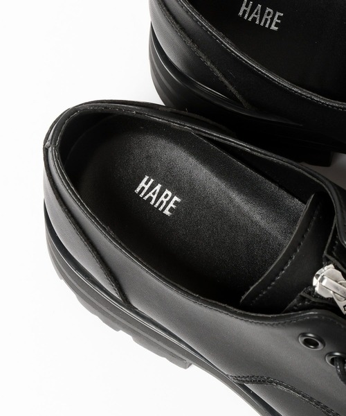 HARE（ハレ）の「ラギットソールZIPシューズ(HARE)（ドレスシューズ・メンズ・ブラック・LARGE/MEDIUM）」の8枚目の写真