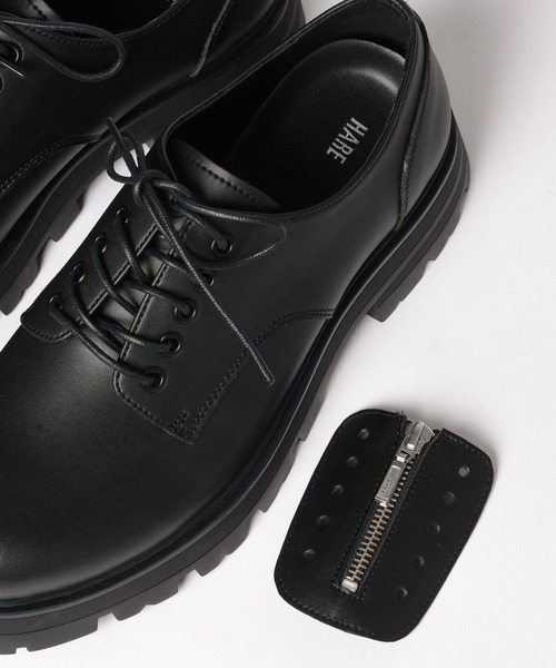 HARE（ハレ）の「ラギットソールZIPシューズ(HARE)（ドレスシューズ・メンズ・ブラック・LARGE/MEDIUM）」の10枚目の写真