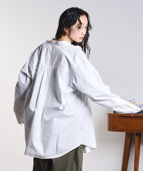 ROSE BUD（ローズバッド）の「(CREOLME)COTTON FRILL SHIRT（シャツ/ブラウス・レディース・ライトブルー/ホワイト・ONE SIZE）」の6枚目の写真