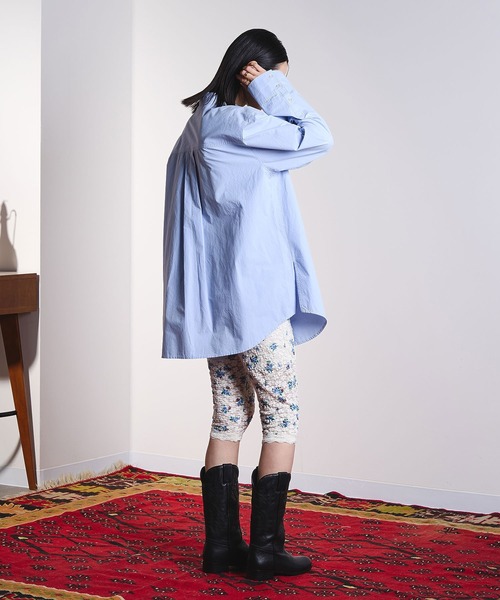 ROSE BUD（ローズバッド）の「(CREOLME)COTTON FRILL SHIRT（シャツ/ブラウス・レディース・ライトブルー/ホワイト・ONE SIZE）」の18枚目の写真