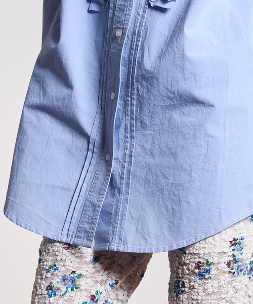 ROSE BUD（ローズバッド）の「(CREOLME)COTTON FRILL SHIRT（シャツ/ブラウス・レディース・ライトブルー/ホワイト・ONE SIZE）」の20枚目の写真