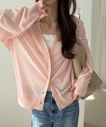 GeeRA（ジーラ）の「接触冷感!Vネックカーディガン（カーディガン/ボレロ）」