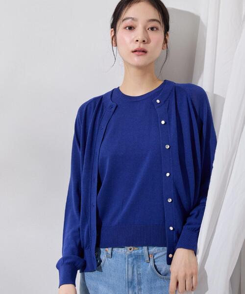 Dessin（デッサン）の「【2点セット/洗える】アンサンブルニット（ニット/セーター・レディース・ホワイト系その他3/ダークウッド/ブルー系その他・03/02/01）」の11枚目の写真