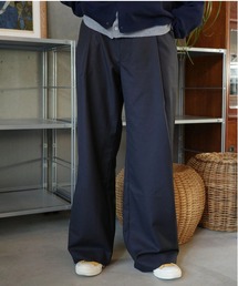 skoool（スクール）の「タックワイドスラックス／ワイドストレート × ポリエステルレーヨン（スラックス）」