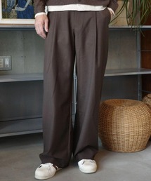 skoool（スクール）の「タックワイドスラックス／ワイドストレート × ポリエステルレーヨン（スラックス）」