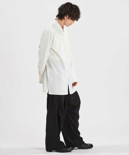 NO ID.（ノーアイディ）の「ms6453-ﾛﾝｸﾞSH シャツ(458006-435S)（シャツ/ブラウス・メンズ・グレー/ホワイト/ブラック・ONE SIZE）」の10枚目の写真