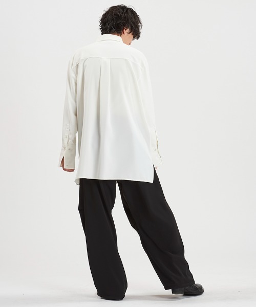 NO ID.（ノーアイディ）の「ms6453-ﾛﾝｸﾞSH シャツ(458006-435S)（シャツ/ブラウス・メンズ・グレー/ホワイト/ブラック・ONE SIZE）」の11枚目の写真