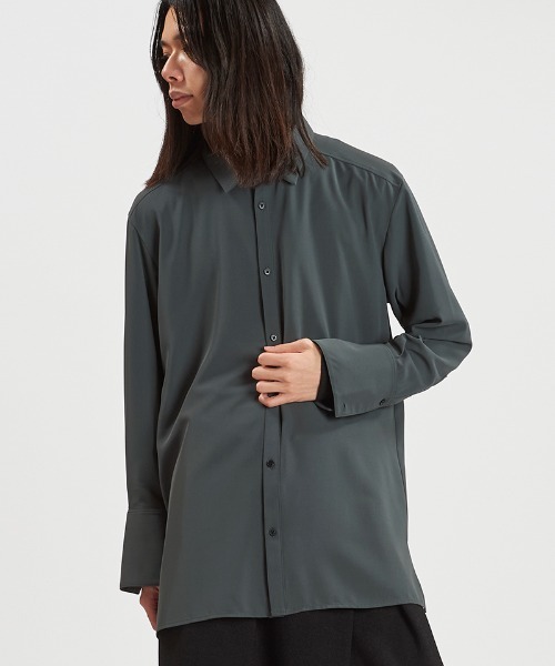 NO ID.（ノーアイディ）の「ms6453-ﾛﾝｸﾞSH シャツ(458006-435S)（シャツ/ブラウス・メンズ・グレー/ホワイト/ブラック・ONE SIZE）」の12枚目の写真