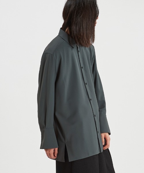 NO ID.（ノーアイディ）の「ms6453-ﾛﾝｸﾞSH シャツ(458006-435S)（シャツ/ブラウス・メンズ・グレー/ホワイト/ブラック・ONE SIZE）」の13枚目の写真