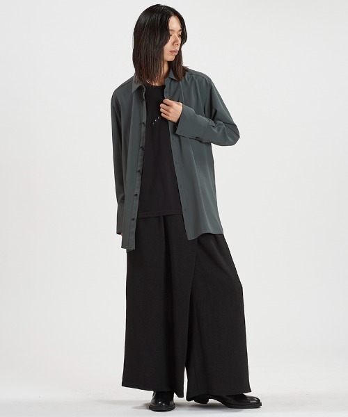 NO ID.（ノーアイディ）の「ms6453-ﾛﾝｸﾞSH シャツ(458006-435S)（シャツ/ブラウス・メンズ・グレー/ホワイト/ブラック・ONE SIZE）」の14枚目の写真